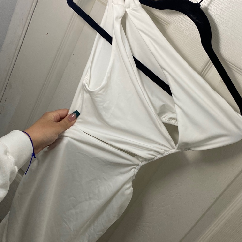 Asymmetrical S Shein Dress White